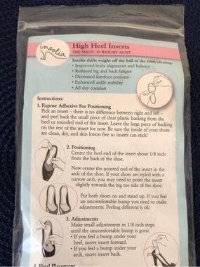 INSOLIA New High Heel Inserts Shift Weight Off Ball of Foot for Size 10- 12